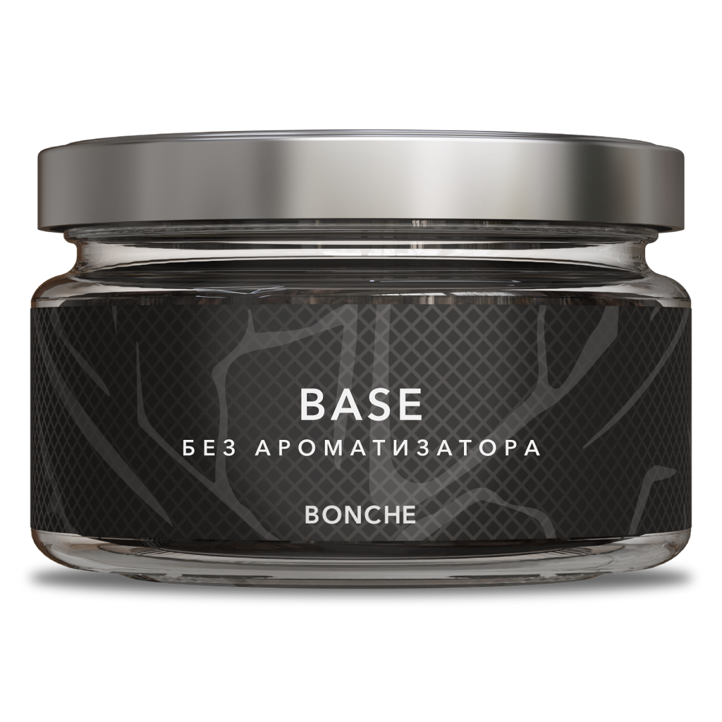 LE TABAC Bonche Base tobacco flavorless hookah shisha paste in clear jar with silver lid