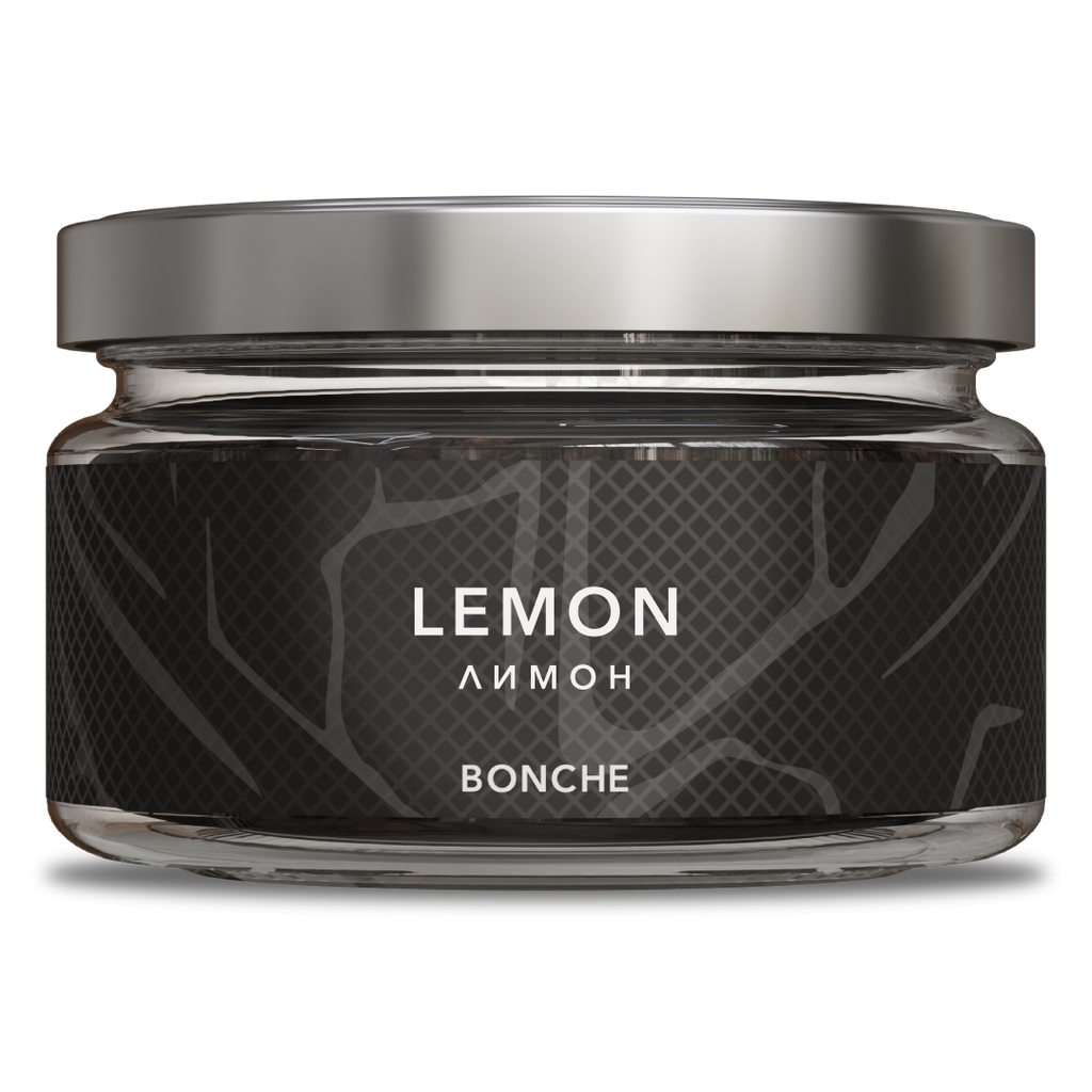 LE TABAC Lemon Bonche jar with silver lid and black label featuring lemon design