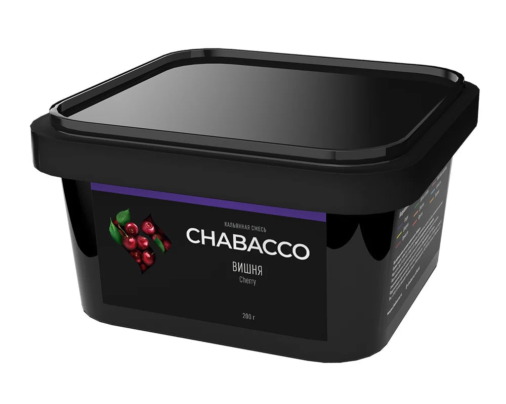 LE TABAC Chabacco Cherry flavored shisha tobacco in black 200 gram container