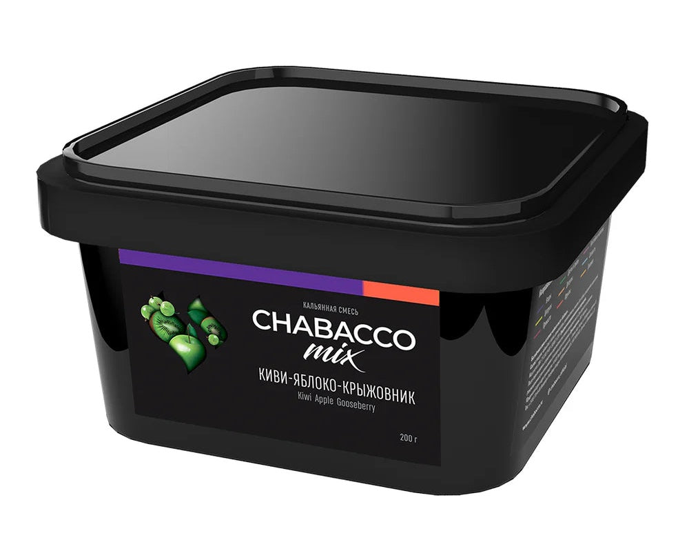 LE TABAC Chabacco Mix Kiwi Apple Gooseberry flavored tobacco shisha in black rectangular container