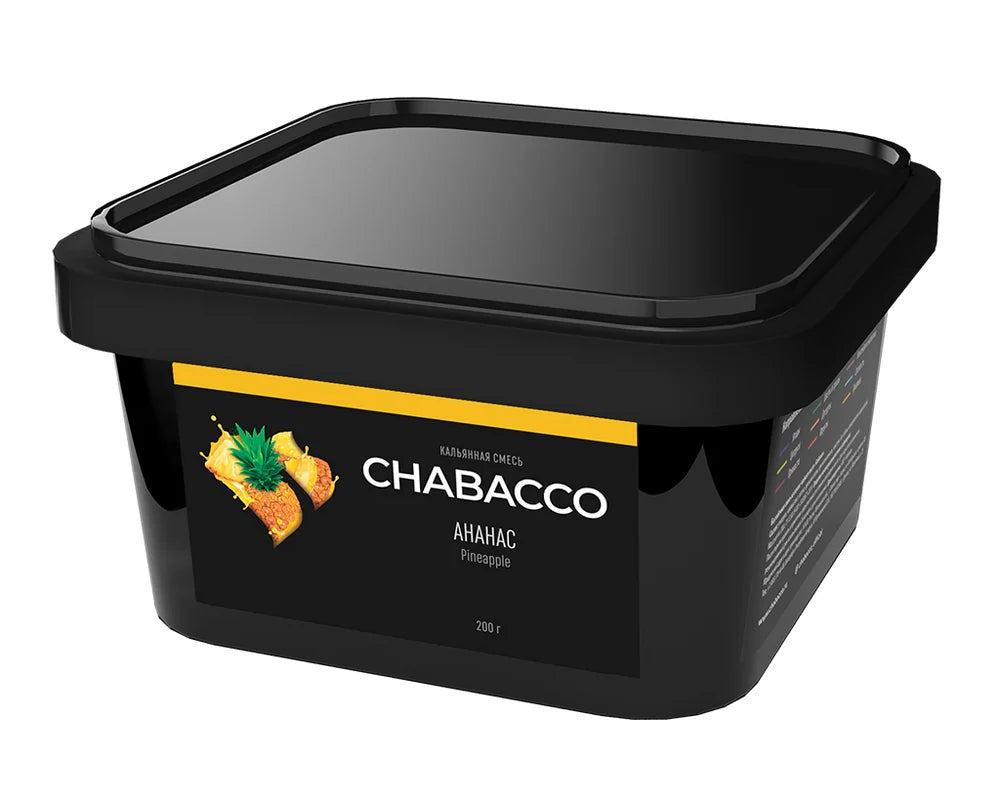 Le Tabac Chabacco Pineapple flavored tobacco in black rectangular container