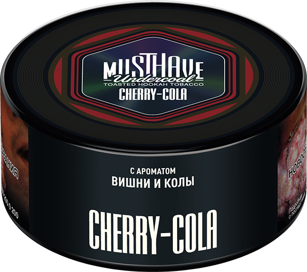 LE TABAC MustHave Cherry-Cola toasted hookah tobacco in black round tin container