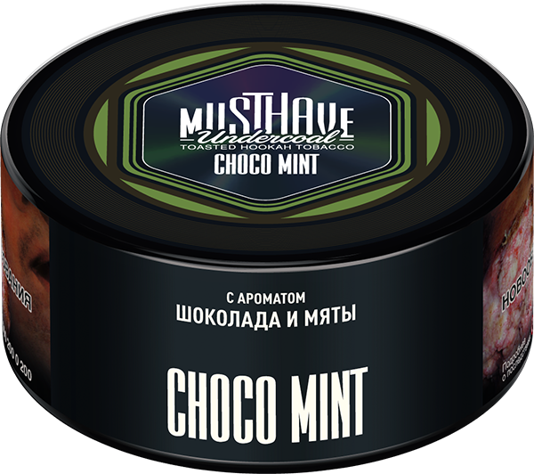MissThave Choco Mint flavored toasted hookah tobacco by Le Tabac in a black round tin