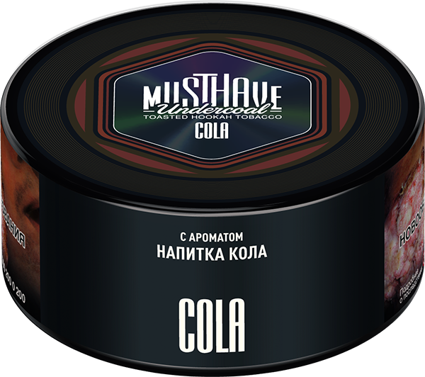 LE TABAC Musthave Undercoal Toasted Hookah Tobacco Cola flavor in a black round container