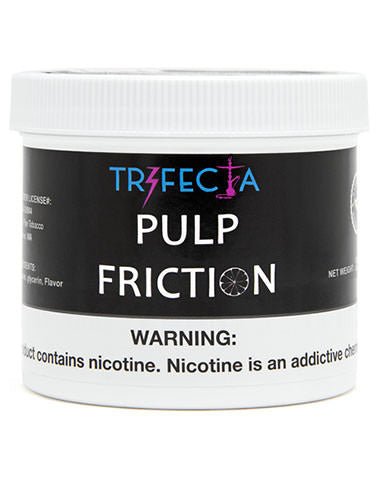 Trifecta Pulp Friction nicotine tobacco product container with warning label by LE TABAC