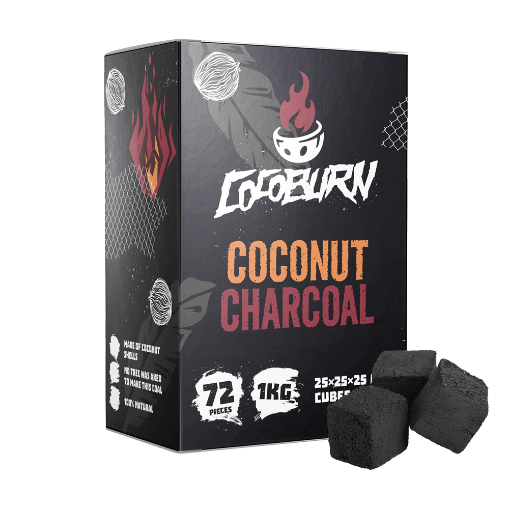 Cocoburn Coconut Hookah Charcoals - Cube 1Kg 72 Pieces