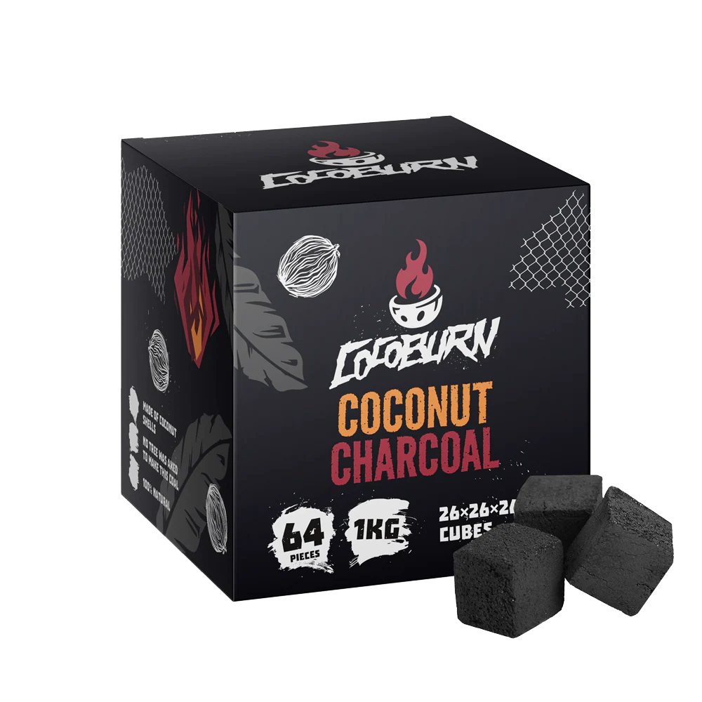 Cocoburn Coconut Hookah Charcoals - Cube 1Kg 64 Pieces