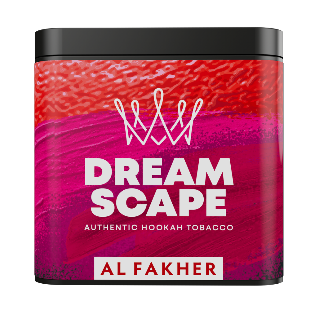 Le Tabac Dreamscape Al Fakher authentic hookah tobacco in red and pink container