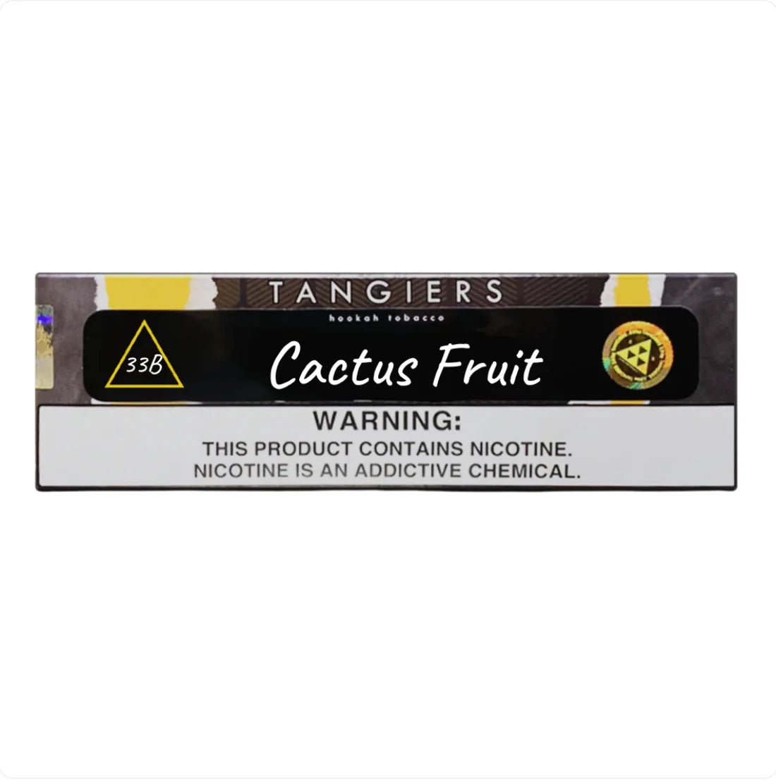 Tangiers Cactus Fruit hookah tobacco pack with nicotine warning label from LE TABAC