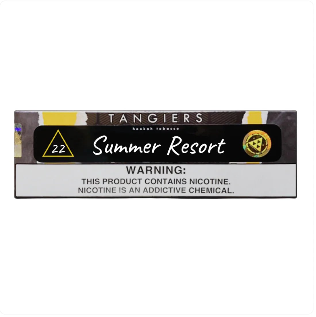 Tangiers Summer Resort hookah tobacco with nicotine warning by LE TABAC
