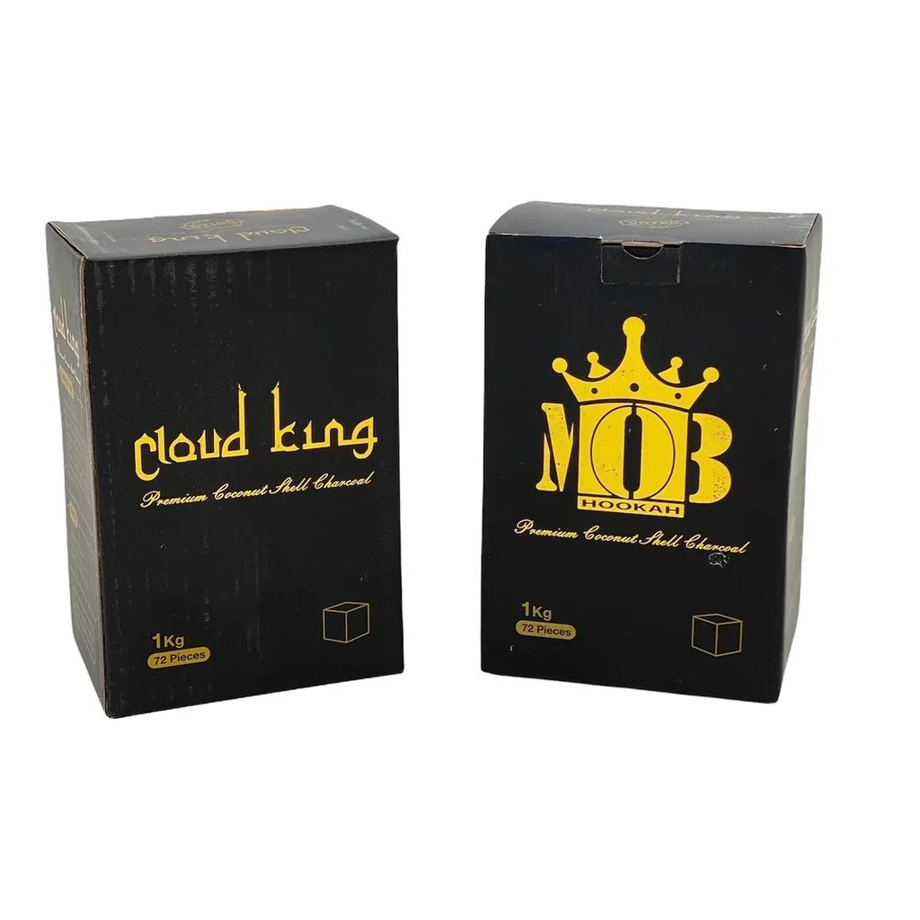 MOB Hookah Cloud King Coconut Charcoal - Cube 1Kg 72 Pieces