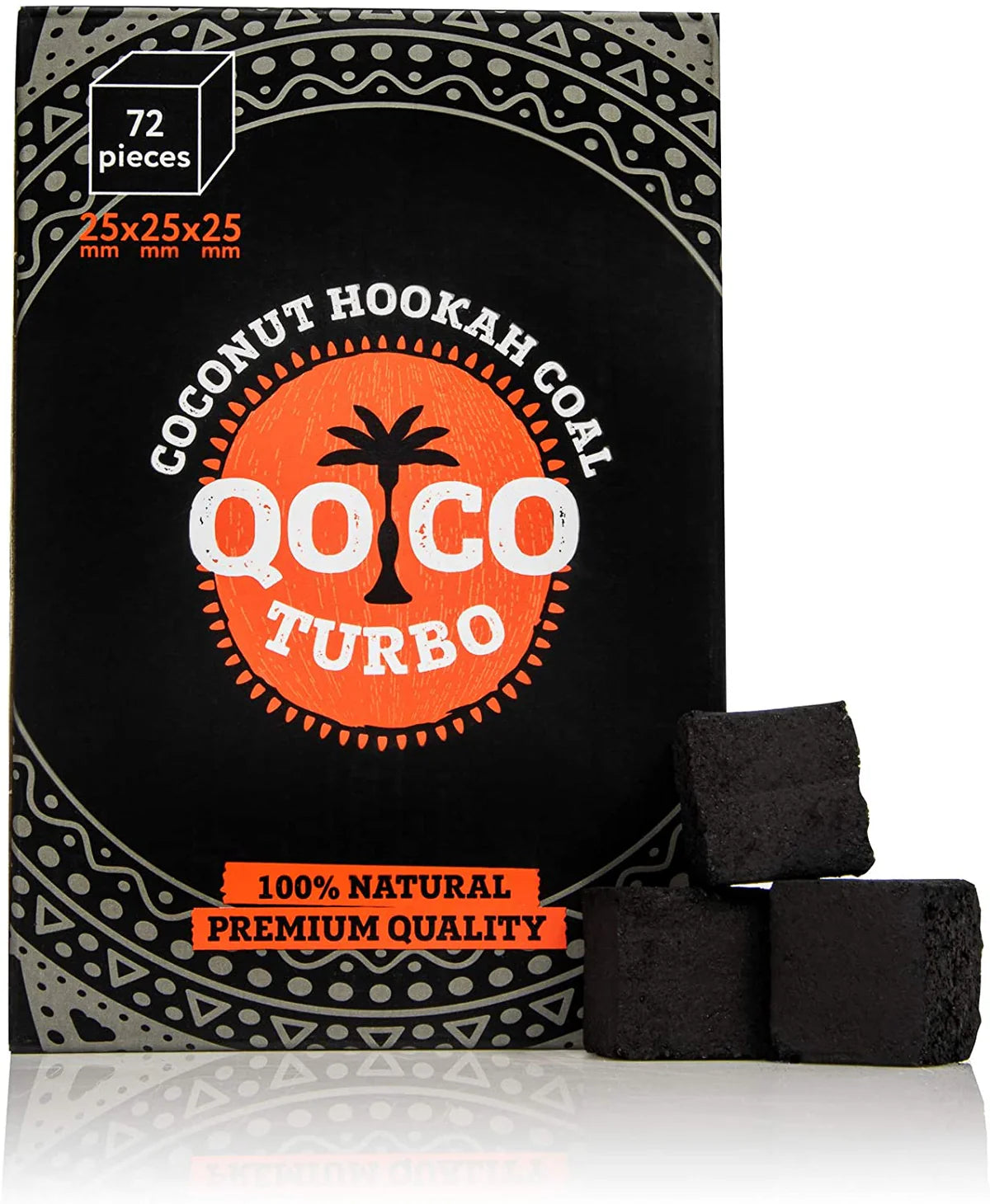 Qoco Turbo Coconut Hookah Charcoal - Cube 72 Pieces