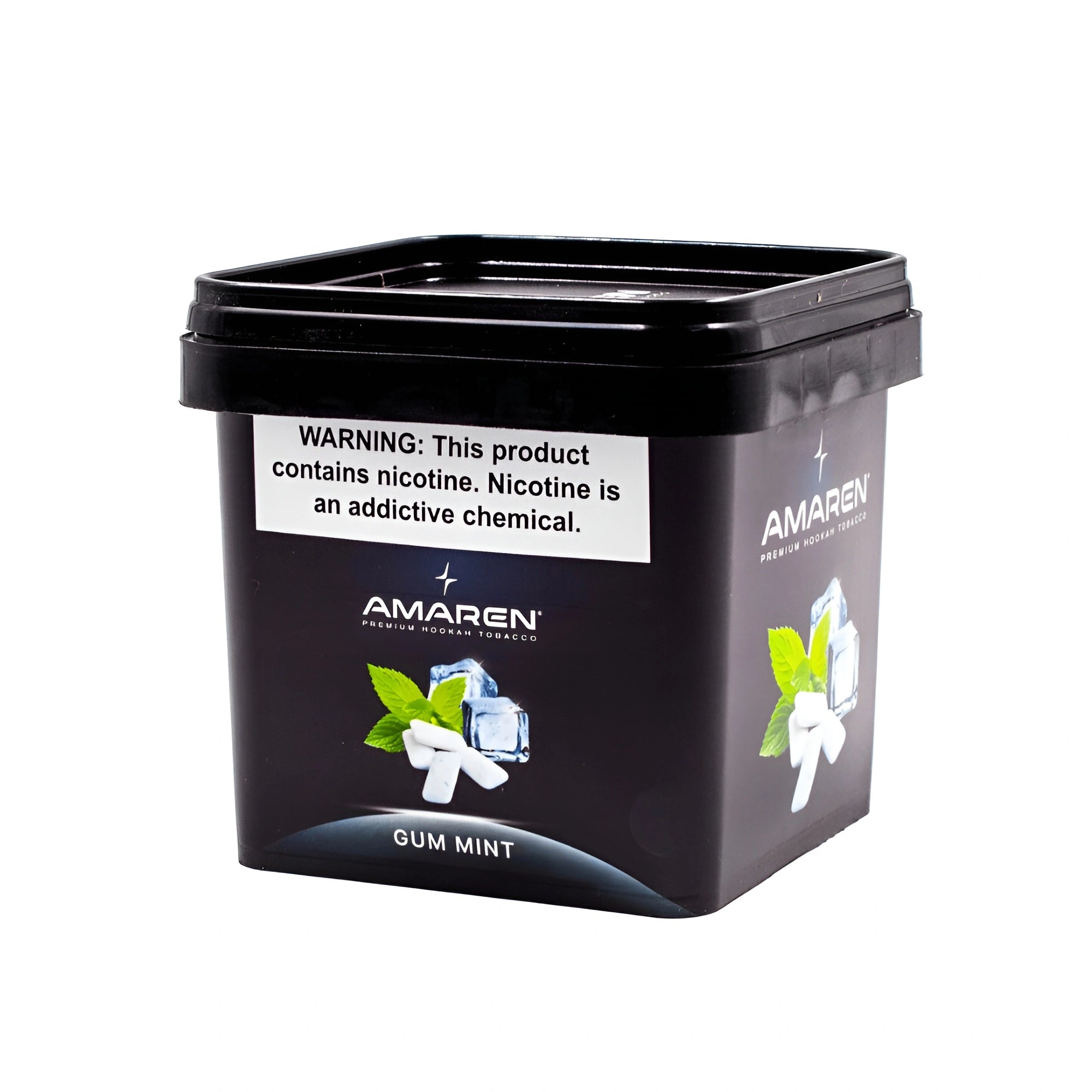 LE TABAC Amaren Gum Mint premium hookah tobacco container with black lid and nicotine warning label