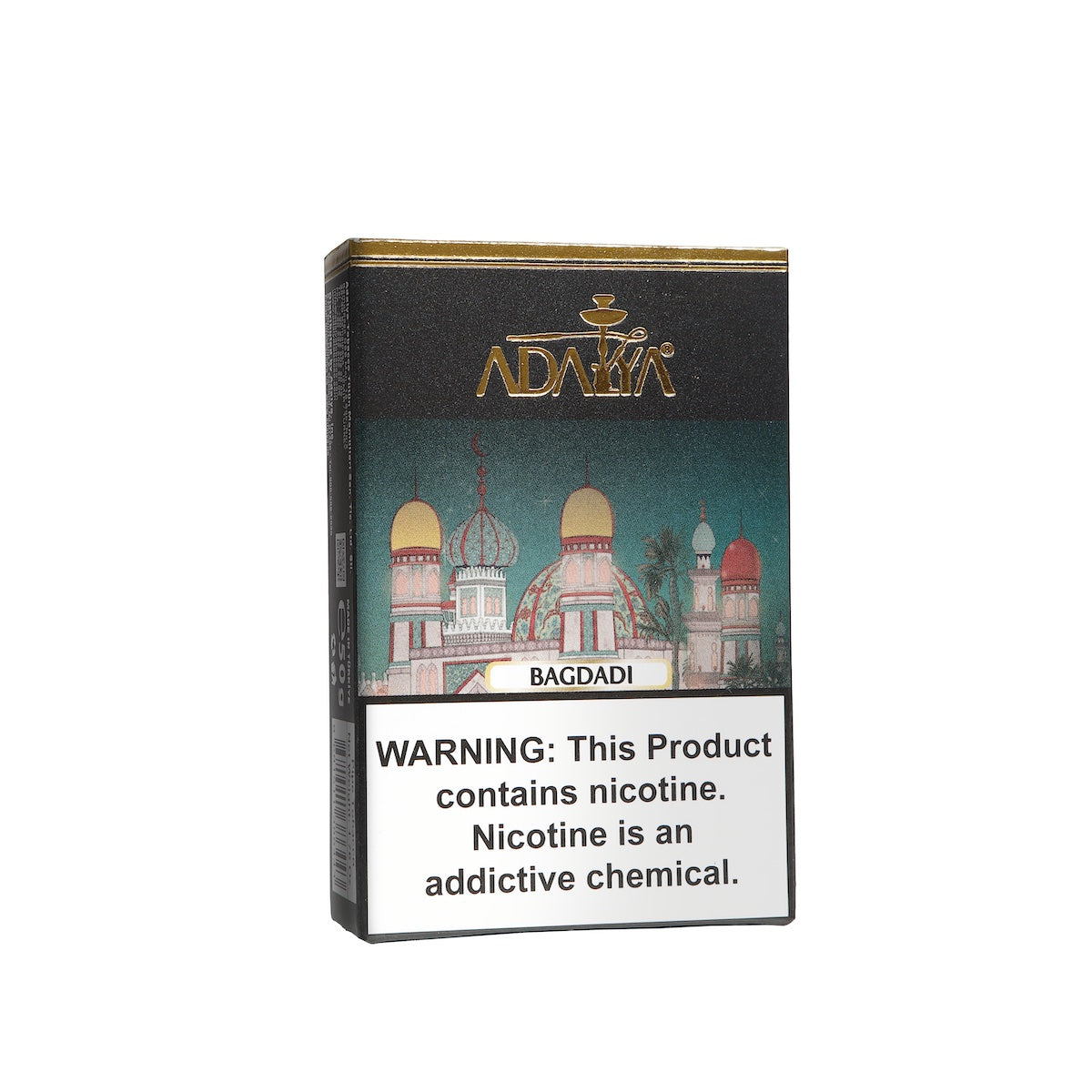 Adalya Bagdadi flavored tobacco pack with nicotine warning label from LE TABAC