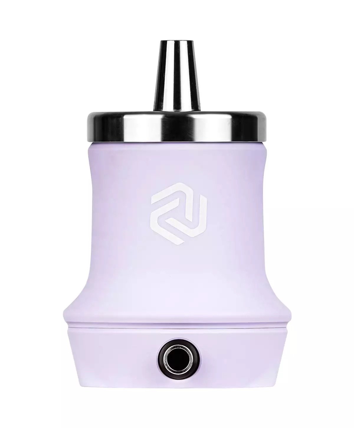 LE TABAC purple hookah base with silver metallic top and hose connector