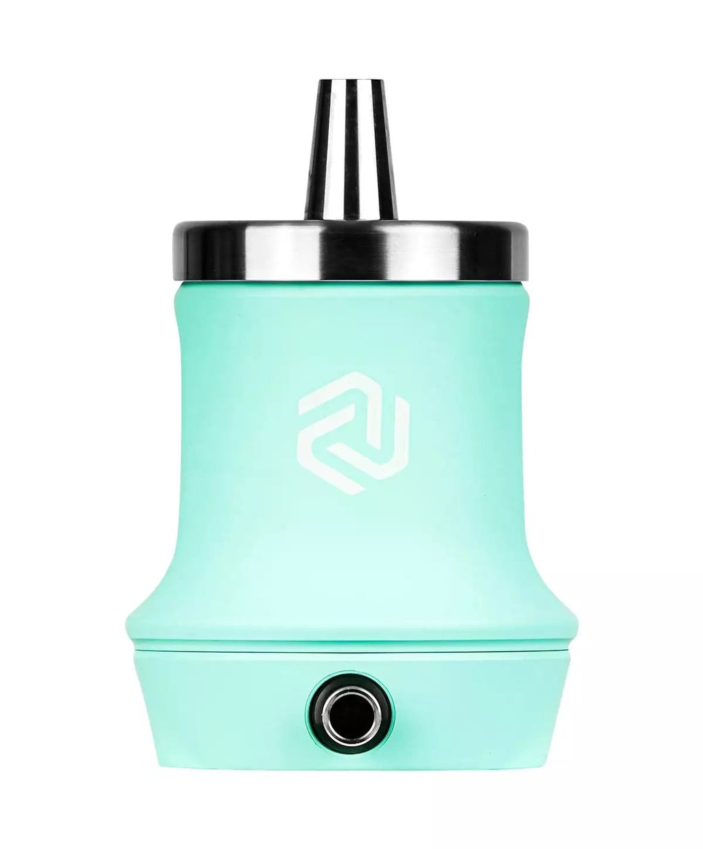 LE TABAC turquoise electric hookah with stainless steel mouthpiece and logo on body
