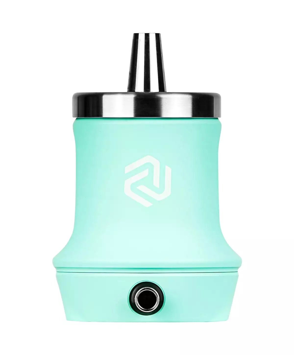 LE TABAC turquoise electric hookah with stainless steel mouthpiece and logo on body