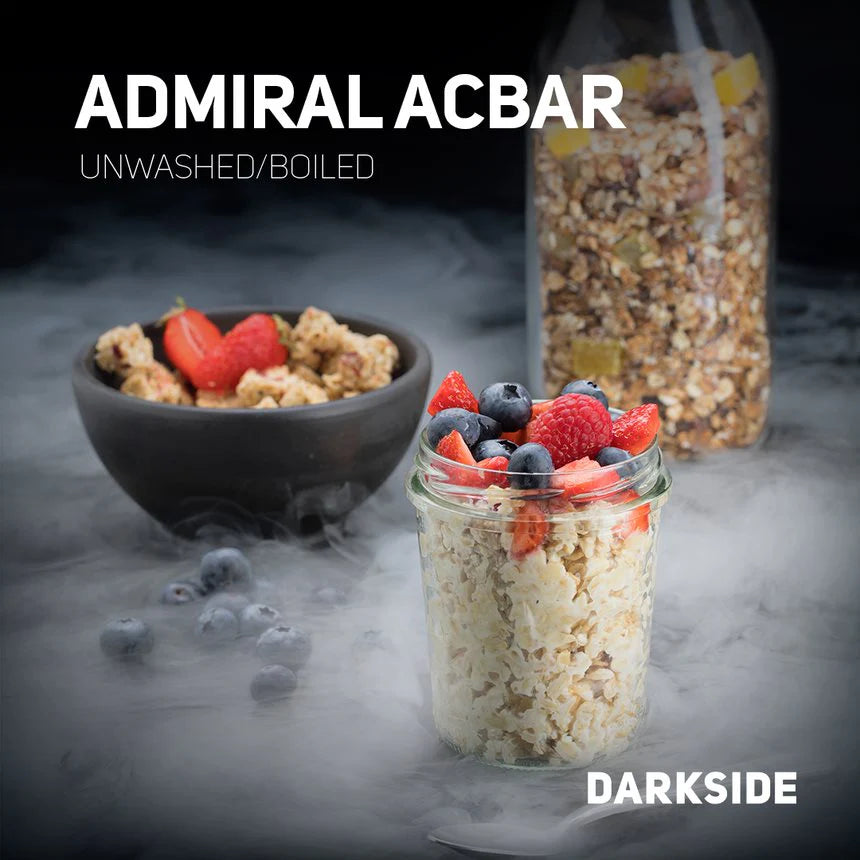 Admiral Acbar unwashed boiled tobacco by LE TABAC in glass jar with berries and bowl of tobacco