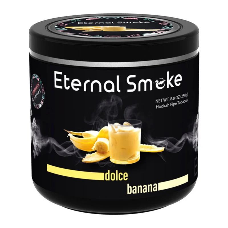 Eternal Smoke Dolce Banana hookah pipe tobacco 8.8 oz container by LE TABAC