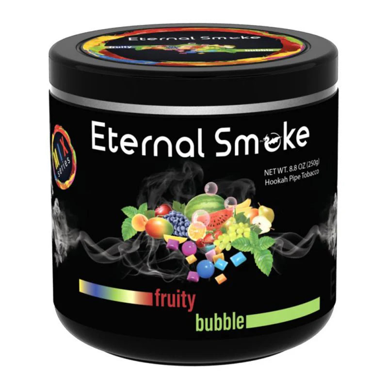Eternal Smoke fruity bubble hookah pipe tobacco in 8.8 oz black container by LE TABAC