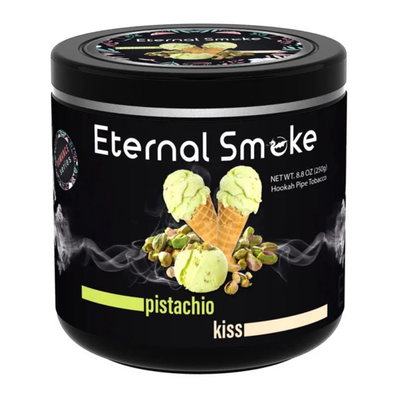 Eternal Smoke pistachio kiss hookah pipe tobacco container by LE TABAC with pistachio ice cream design