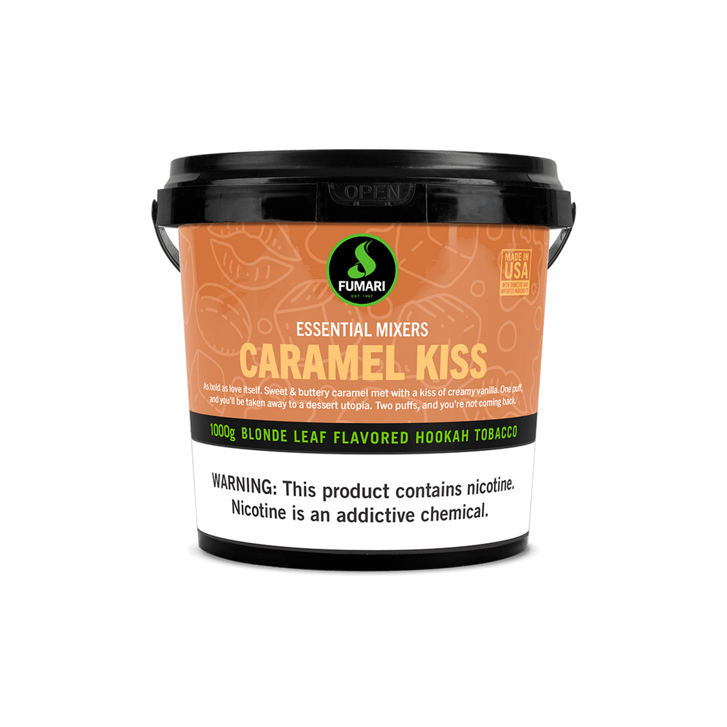 Fumari Essential Mixers Caramel Kiss Blonde Leaf Flavored Hookah Tobacco 1000g tub