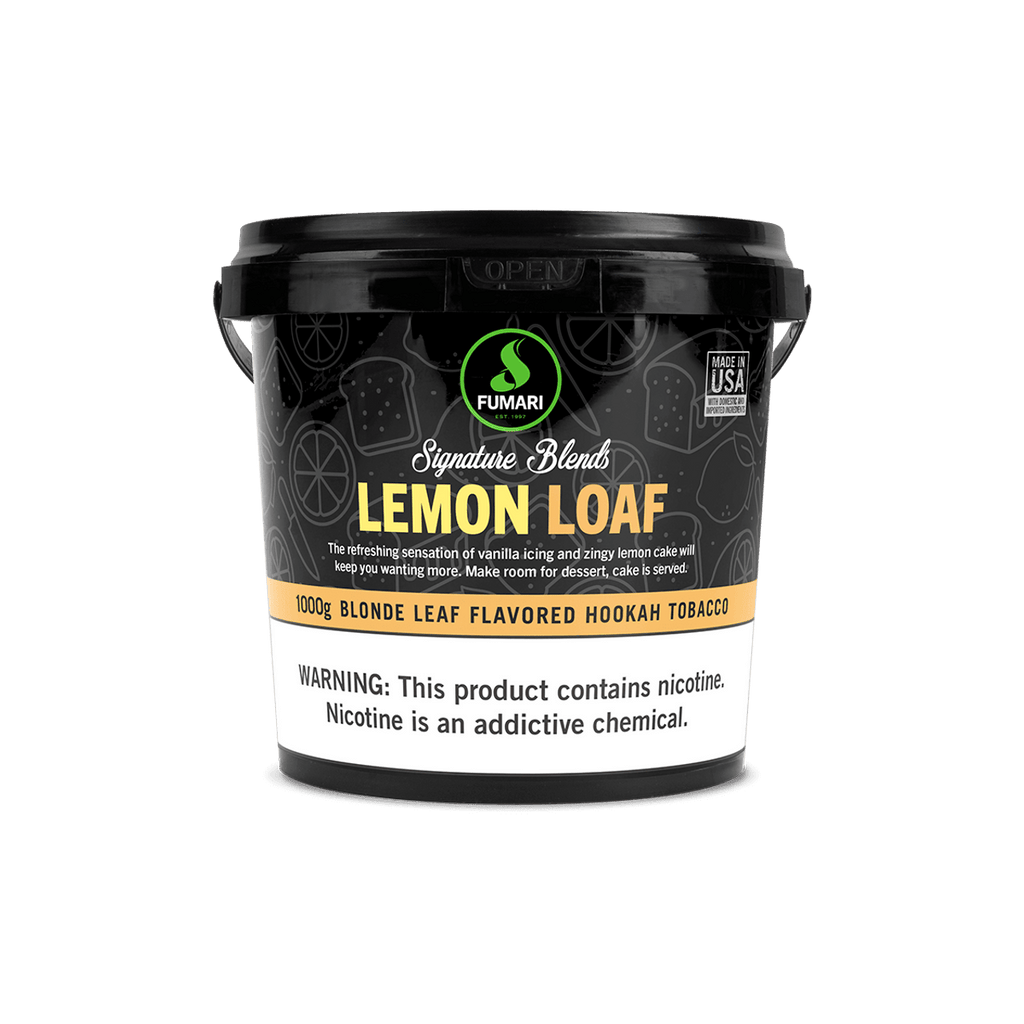 Fumari Lemon Loaf Blonde Leaf Flavored Hookah Tobacco 1000g container by LE TABAC
