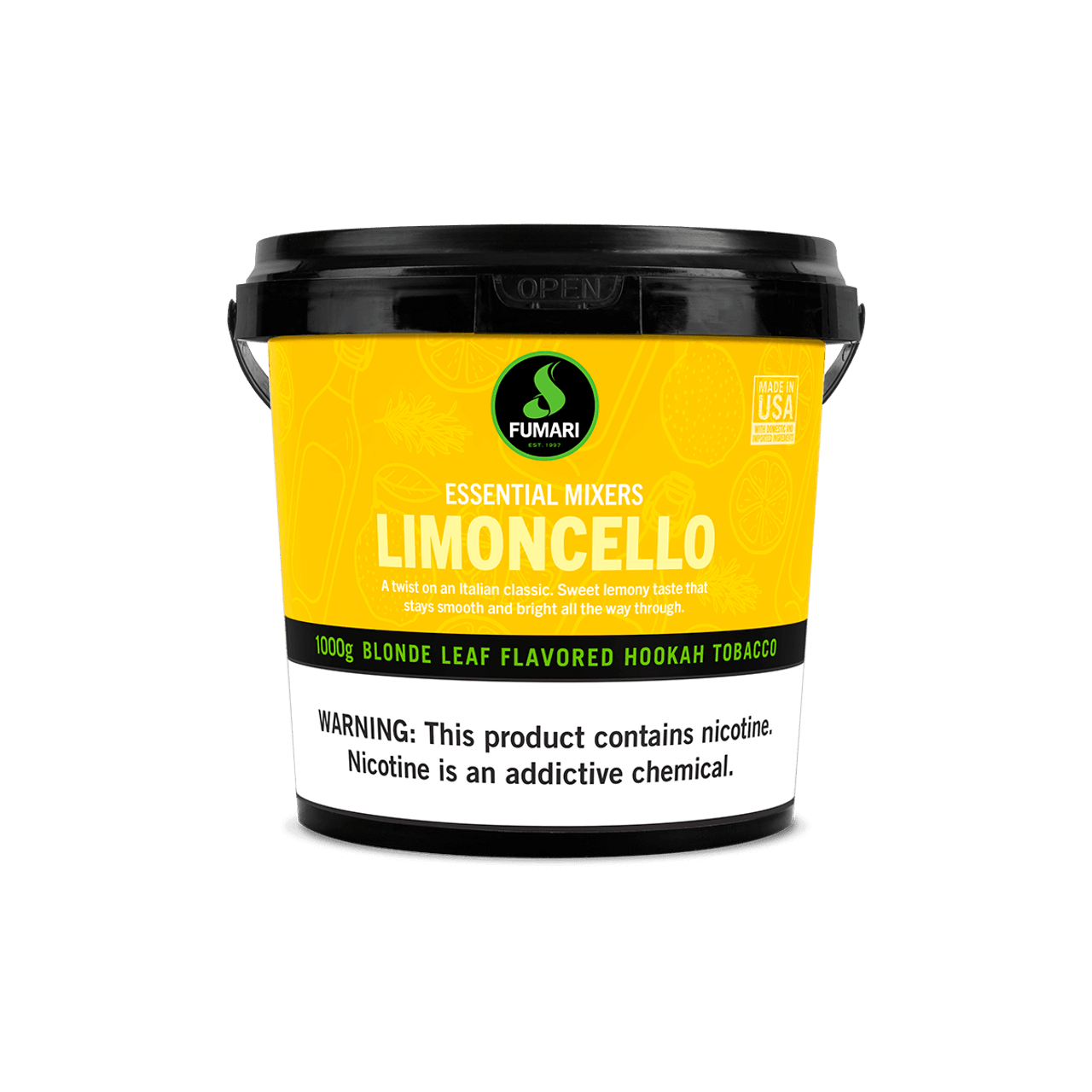 Fumari Limoncello Blonde Leaf Flavored Hookah Tobacco 1000g with sweet lemon taste