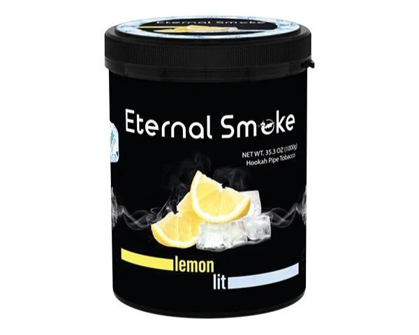 Eternal Smoke Lemon Lit Hookah Pipe Tobacco 35.3 oz container by LE TABAC
