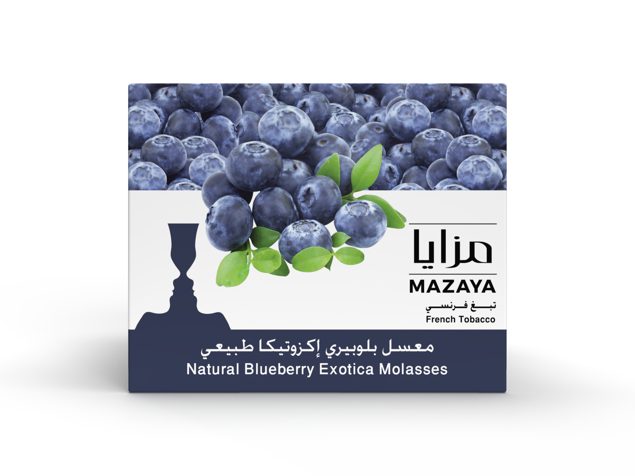 Mazaya Natural Blueberry Exotica Molasses French Tobacco by LE TABAC with fresh blueberry image