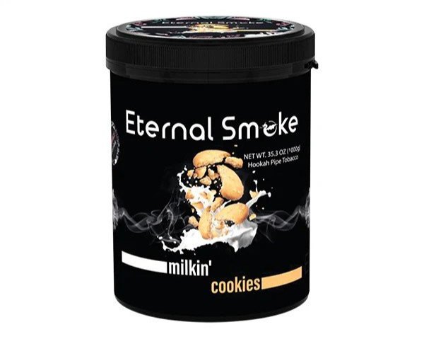 Eternal Smoke Milk'n Cookies Hookah Pipe Tobacco 35.3 oz container by LE TABAC
