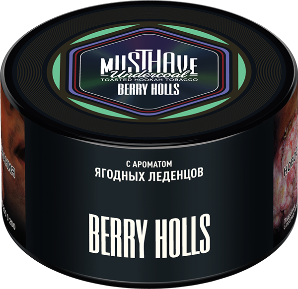 LE TABAC Musthave Underwood Berry Holls toasted hookah tobacco in black round container