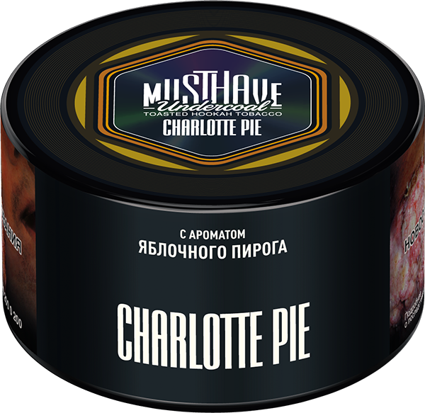 LE TABAC Musthave Underwood Charlotte Pie toasted hookah tobacco in a black round container