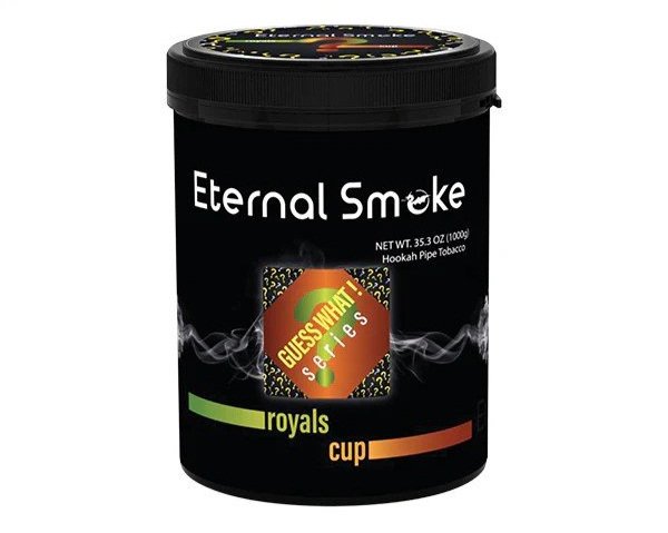 Eternal Smoke Royals Cup hookah pipe tobacco in a black 35.3 oz container by LE TABAC