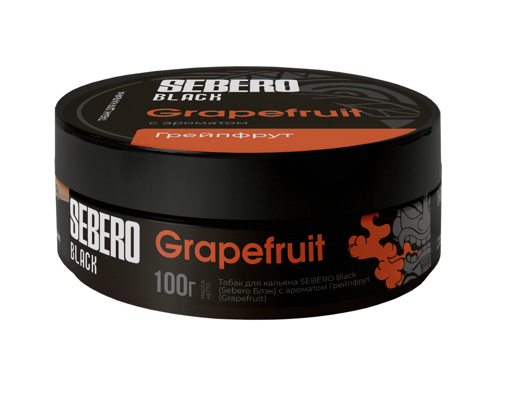 SEBERO Black Grapefruit hookah tobacco 100g container with grapefruit flavor