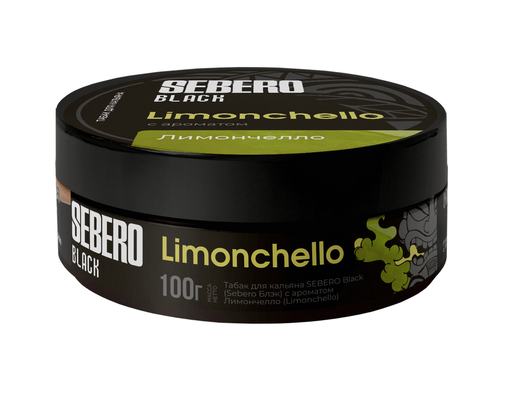 SEBERO Black Limonchello 100g flavored hookah tobacco by LE TABAC in black container