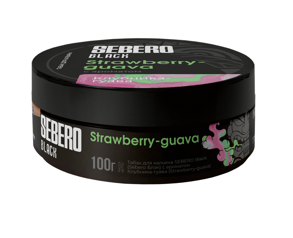 SEBERO Black strawberry-guava flavored hookah tobacco 100g container by LE TABAC