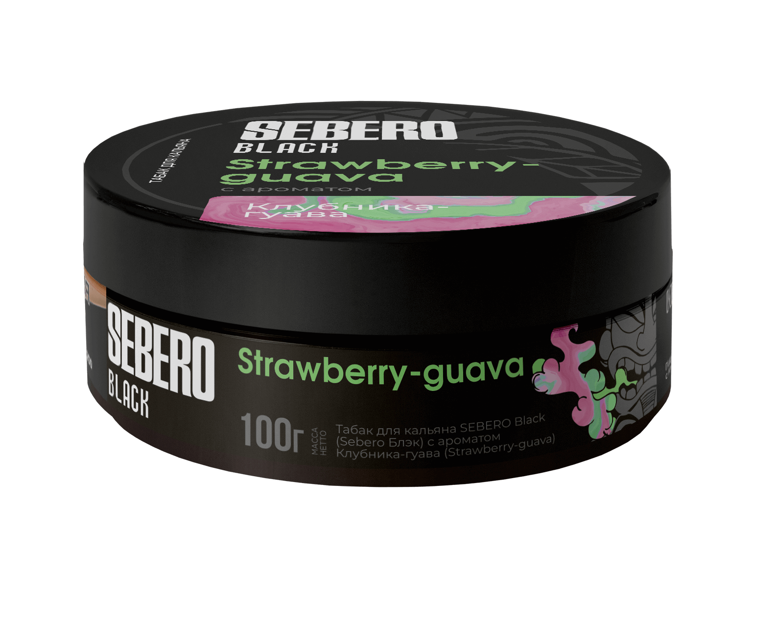 SEBERO Black strawberry-guava flavored hookah tobacco 100g container by LE TABAC